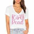Just A Girl Who Loves To Read Book Lover Reading Books Women's Jersey Short Sleeve Deep V-Neck Tshirt Just A Girl Who Loves To Read Book Lover Reading Books Women's Jersey Short Sleeve Deep V-Neck Tshirt