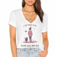 I Just Want To Be Alone With My Dog For Introvert Dog Mom Women's Jersey Short Sleeve Deep V-Neck Tshirt I Just Want To Be Alone With My Dog For Introvert Dog Mom Women's Jersey Short Sleeve Deep V-Neck Tshirt