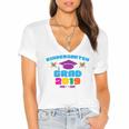 Kids Kindergarten Grad 2019 Graduation T-Shirt Women's Jersey Short Sleeve Deep V-Neck Tshirt