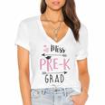 Kids Miss Pre-K Grad Graduation Shirt Cute School Tees Women's Jersey Short Sleeve Deep V-Neck Tshirt