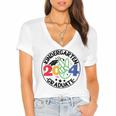 Kindergarten Graduation 2024 Graduate Last Day Of School Women's Jersey Short Sleeve Deep V-Neck Tshirt