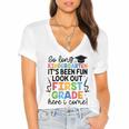 Kindergarten Graduation Graduate 1st Grade Here I Come Kids Women's Jersey Short Sleeve Deep V-Neck Tshirt