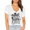 Kindergarten Graduation Quarantine Kindergarten Graduate Women's Jersey Short Sleeve Deep V-Neck Tshirt
