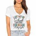 Last Day Of School Autograph 2nd Grade Graduation Boys Girls Women's Jersey Short Sleeve Deep V-Neck Tshirt