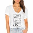 Law School Parents Quote Lawyer Graduation Raglan Baseball Tee Women's Jersey Short Sleeve Deep V-Neck Tshirt