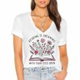 Librarian Cute Bookish It's A Good Day To Read A Book Lover Women's Jersey Short Sleeve Deep V-Neck Tshirt