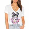 Lil Miss 1st Grade Grad Graduation Last Day Of 1st Grade Women's Jersey Short Sleeve Deep V-Neck Tshirt