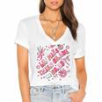 Lil Miss Third 3rd Grade Grad Graduation Last Day Girls Kid Women's Jersey Short Sleeve Deep V-Neck Tshirt