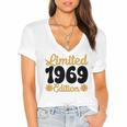 Limited 1969 Edition Retro Nostalgia Art Premium Women's Jersey Short Sleeve Deep V-Neck Tshirt