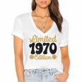 Limited 1970 Edition Retro Vintage 70s Nostalgia Premium Women's Jersey Short Sleeve Deep V-Neck Tshirt Limited 1970 Edition Retro Vintage 70s Nostalgia Premium Women's Jersey Short Sleeve Deep V-Neck Tshirt