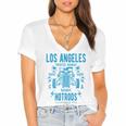 Los Angeles Hotrods Automotive Nostalgia Premium Tri-Blend Women's Jersey Short Sleeve Deep V-Neck Tshirt