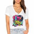 I Love The 70s Vintage Cassette Roller Vinyl Nostalgia 70s Premium Tri-Blend Women's Jersey Short Sleeve Deep V-Neck Tshirt I Love The 70s Vintage Cassette Roller Vinyl Nostalgia 70s Premium Tri-Blend Women's Jersey Short Sleeve Deep V-Neck Tshirt