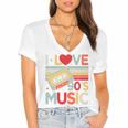 I Love 90's Music Retro Style Nostalgia Cassette 1990s Party Premium Tri-Blend Women's Jersey Short Sleeve Deep V-Neck Tshirt I Love 90's Music Retro Style Nostalgia Cassette 1990s Party Premium Tri-Blend Women's Jersey Short Sleeve Deep V-Neck Tshirt