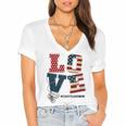 Love Coast Guard Mom Proud Coast Guard Graduation Mom Women's Jersey Short Sleeve Deep V-Neck Tshirt