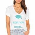 Masters Of Social Work Loading MSW Graduation Future Social Women's Jersey Short Sleeve Deep V-Neck Tshirt