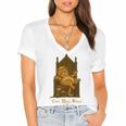 Medieval Cat Sarcastic Queen Lazy King Introvert Kitty Women's Jersey Short Sleeve Deep V-Neck Tshirt Medieval Cat Sarcastic Queen Lazy King Introvert Kitty Women's Jersey Short Sleeve Deep V-Neck Tshirt