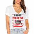 Mom Class Of 2019 Senior Graduation T-Shirt High School Women's Jersey Short Sleeve Deep V-Neck Tshirt
