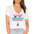 My Mommy Is A Graduate Proud Son Daughter T-Shirt Graduation Women's Jersey Short Sleeve Deep V-Neck Tshirt