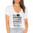 My Mommy Did It And She Did It Graduation Tee For Daughter Women's Jersey Short Sleeve Deep V-Neck Tshirt