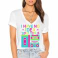 I Have No Idea What This Is Retro 70's 80's 90's Nostalgia Premium Tri-Blend Women's Jersey Short Sleeve Deep V-Neck Tshirt