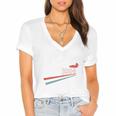 Nostalgia 90s Duck Goose Premium Tri-Blend Women's Jersey Short Sleeve Deep V-Neck Tshirt