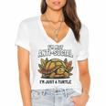 Not Anti Social Im Just A Turtle Sarcastic Introvert Humor Premium Tri-Blend Women's Jersey Short Sleeve Deep V-Neck Tshirt Not Anti Social Im Just A Turtle Sarcastic Introvert Humor Premium Tri-Blend Women's Jersey Short Sleeve Deep V-Neck Tshirt