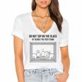 Do Not Tap On The Glass Sound Booth Introvert Women's Jersey Short Sleeve Deep V-Neck Tshirt Do Not Tap On The Glass Sound Booth Introvert Women's Jersey Short Sleeve Deep V-Neck Tshirt
