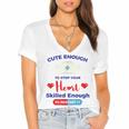 Nurse Tshirt Graduation Nursing School Birthday Women's Jersey Short Sleeve Deep V-Neck Tshirt