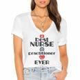 Nurse Practitioner Graduation FNP MSN Nurses Week Women's Jersey Short Sleeve Deep V-Neck Tshirt