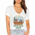 Office Zen Introvert Office Staff Secretary Employee Admin Women's Jersey Short Sleeve Deep V-Neck Tshirt Office Zen Introvert Office Staff Secretary Employee Admin Women's Jersey Short Sleeve Deep V-Neck Tshirt