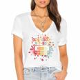Old-School Hip Hop 80's 90's Style Music Cassette Nostalgia Women's Jersey Short Sleeve Deep V-Neck Tshirt