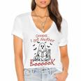 Oops I Got Another Book Boo Ghost Read Book Women's Jersey Short Sleeve Deep V-Neck Tshirt