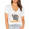 Overthinking And Also Hungry Introverted Overthinker Women's Jersey Short Sleeve Deep V-Neck Tshirt Overthinking And Also Hungry Introverted Overthinker Women's Jersey Short Sleeve Deep V-Neck Tshirt