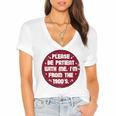 Patient I'm From The 1900s Fathers Day Please Be Premium Women's Jersey Short Sleeve Deep V-Neck Tshirt Patient I'm From The 1900s Fathers Day Please Be Premium Women's Jersey Short Sleeve Deep V-Neck Tshirt