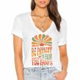 BE PATIENT I'M FROM THE 1900s FUNNY GROOVY Women's Jersey Short Sleeve Deep V-Neck Tshirt BE PATIENT I'M FROM THE 1900s FUNNY GROOVY Women's Jersey Short Sleeve Deep V-Neck Tshirt