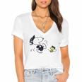 Peanuts Graduation Squad Snoopy Woodstock Raglan Baseball Tee Women's Jersey Short Sleeve Deep V-Neck Tshirt