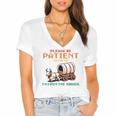Please Be Patient With Me Cause I'm From The 1900s Women's Jersey Short Sleeve Deep V-Neck Tshirt