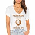 Please Be Patient With Me I'm From The 1900s Air Balloon Women's Jersey Short Sleeve Deep V-Neck Tshirt Please Be Patient With Me I'm From The 1900s Air Balloon Women's Jersey Short Sleeve Deep V-Neck Tshirt