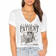 Please Be Patient I'm From The 1900s Boomer Meme Print Women's Jersey Short Sleeve Deep V-Neck Tshirt