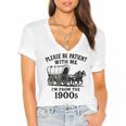 Please Be Patient With Me I'm From The 1900s Boomer Premium Tri-Blend Women's Jersey Short Sleeve Deep V-Neck Tshirt