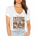 Please Be Patient With Me I'm From The 1900s Country Girl Women's Jersey Short Sleeve Deep V-Neck Tshirt