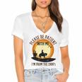 Please Be Patient With Me I'm From The 1900s Cowboy Women's Jersey Short Sleeve Deep V-Neck Tshirt