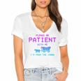 Please Be Patient With Me I'm From The 1900s Father Day Premium Women's Jersey Short Sleeve Deep V-Neck Tshirt