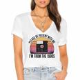 Please Be Patient With Me I'm From The 1900s Floppy Disk Women's Jersey Short Sleeve Deep V-Neck Tshirt