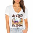 Please Be Patient With Me I'm From The 1900s Gen X Boomer Women's Jersey Short Sleeve Deep V-Neck Tshirt