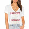 Please Be Patient With Me I'm From The 1900s Grandma Grandpa Premium Women's Jersey Short Sleeve Deep V-Neck Tshirt