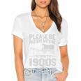Please Be Patient I'm From The 1900s Over The Hill Premium Tri-Blend Women's Jersey Short Sleeve Deep V-Neck Tshirt