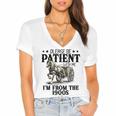 Please Patient I'm From The 1900s Quote Vintage Horse Women's Jersey Short Sleeve Deep V-Neck Tshirt