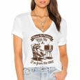 Please Be Patient With Me I'm From The 1900s Raccoon Vintage Women's Jersey Short Sleeve Deep V-Neck Tshirt
