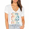 Please Be Patient With Me I'm From The 1900s Retro 90s Dad Women's Jersey Short Sleeve Deep V-Neck Tshirt